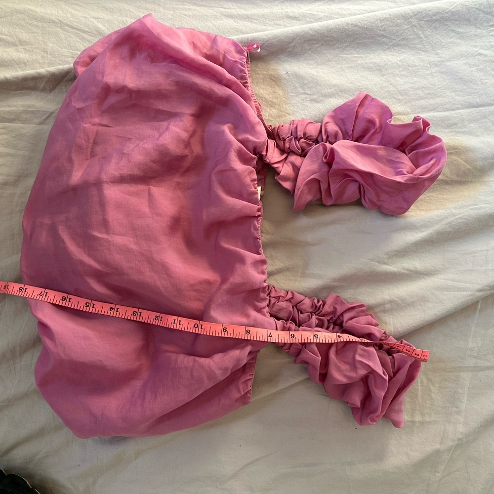 Anthropologie Fuchsia Ruffle Tank Top - Picture 7 of 7